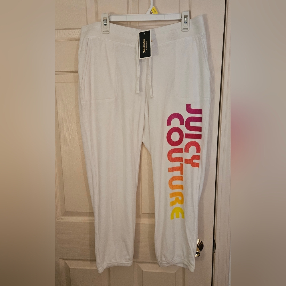 Juicy Couture Cropped Terry Joggers, NWT